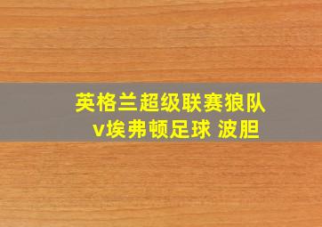 英格兰超级联赛狼队 v埃弗顿足球 波胆